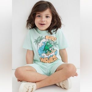 NWT H&M Kids Turquoise 2-piece Cotton Jersey Set